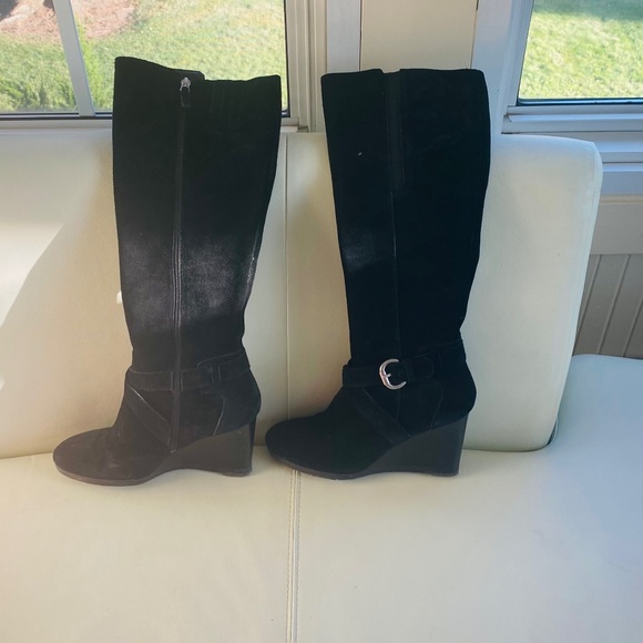 Franco Sarto black suede knee high boots - Picture 1 of 5